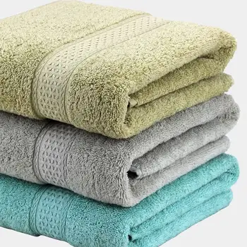 성인용 대형 목욕 수건, 100% 면, 솔리드 테리, 비치 타올, 흡수성 요가 샤워 타월 욕실, 도매, 70*140cm 