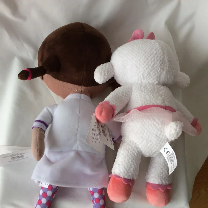 Free Shipping Original Doc McStuffins Plush Toys 32cm Dottie girl and 27cm Lambie sheep Soft Baby doll for Kids gift