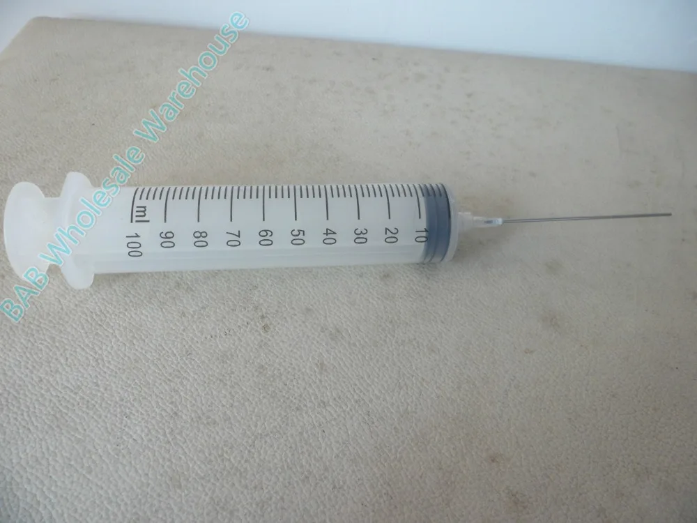 100ml Luer lock syringe+ 16G 10cm long Blunt Tip Fill syringe dispensing Needle For Liquid Dispenser Adhesive Glue ink refilling