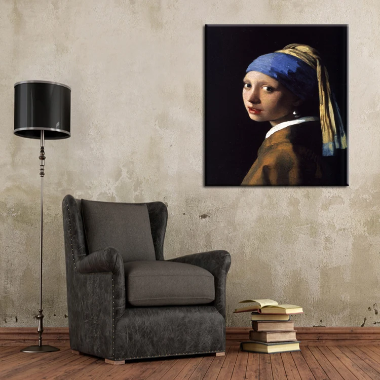 Professional Artist Supply Handmade High Quality Girl With Pearl Earring Oil Painting Top Quality Reproduction Wall Art Painting