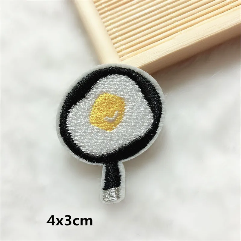 MAXSIN FUN 10 Pc/lot Cute Milk Egg Sticker Iron On Clothes Bag   Hat Embroidery Patches Decorative Applique DIY Accessories