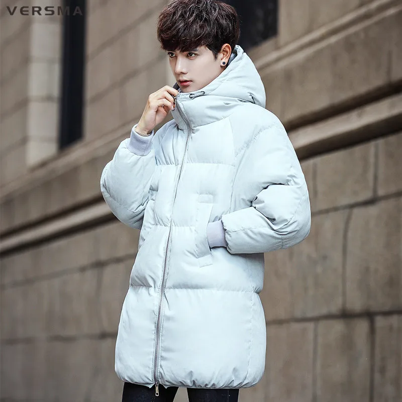 VERSMA Youth Russian Men Winter Long Parka Jacket Coat 2017 Casual Youth Mens Warm Winter Quilted Long Jackets Parkas Male 5XL