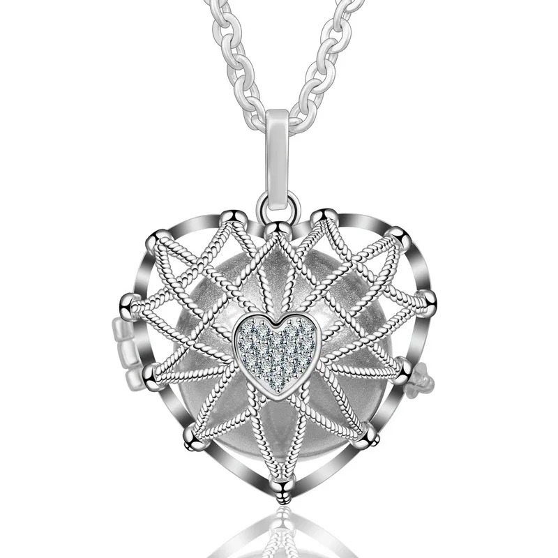 Eudora 20mm Kristall Nette Harmonie Bola Ball Liebe Herz Medaillon Käfig Anhänger fit DIY Chime Ball Halskette Schmuck Für frauen K245N20