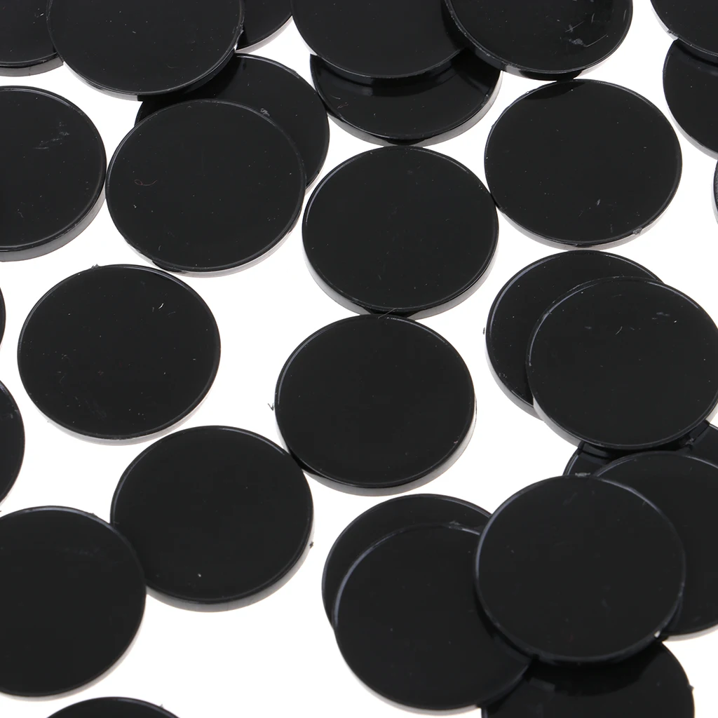 50pcs Plastic Round Base 22mm Miniature Display Stand RPG Wargames Accessory