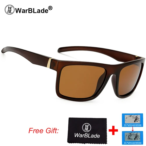 WarBLade Gafas De Sol deportivas polarizadas para hombres y mujeres, Gafas De Sol polarizadas De diseñador De marca para conducir y pescar, Gafas De Sol con montura negra 1820
