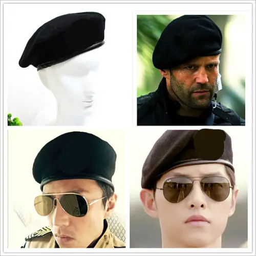 Men Women Unisex Breathable Pure Wool Beret Hats Caps Special Forces Soldiers Death Squads Military Training Camp Hat Hot