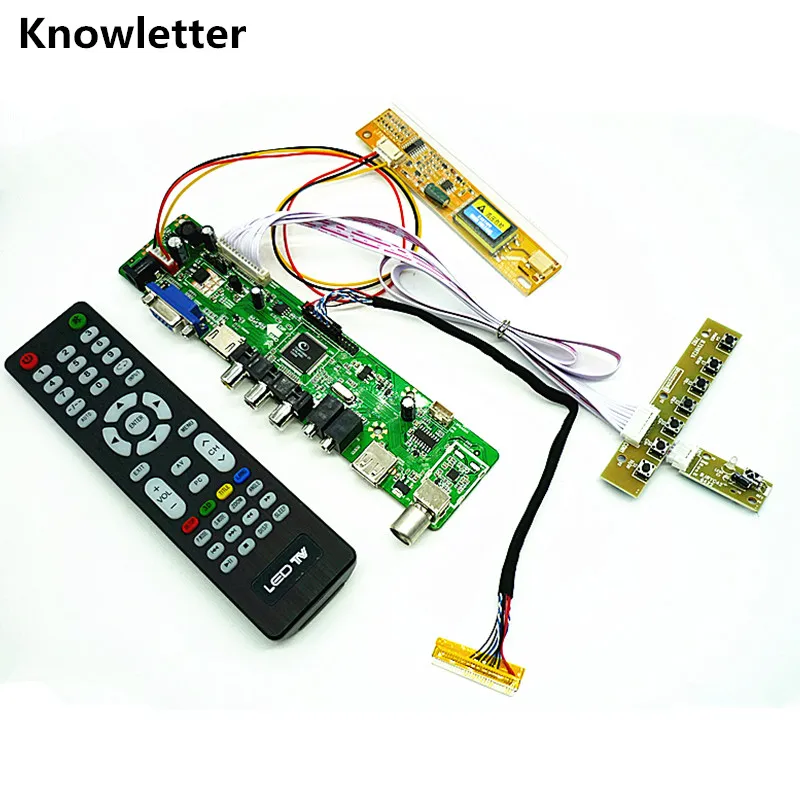 

TV+HDMI+VGA+AV+USB+AUDIO TV LCD Controller Board kit 15" LP150X08-TLA6 1024*768 LCD controller board DIY kits