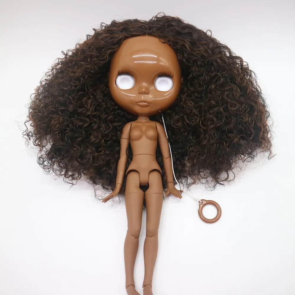 Without eyes chips joint Nude blyth doll for DIY Mixed hair without make up