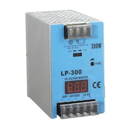 Din Rail switching Power Supply LP-300-12 300W 220v 12v 25A Digital Show Voltage