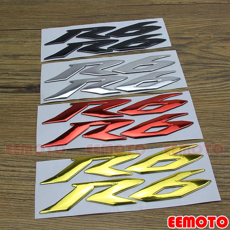 3D Raised Motorcycle Body Side Tank Pad Motorbike Fairing Decals decoration logo Label Emblem Stickers For YZF R1 R6 YZF-R1