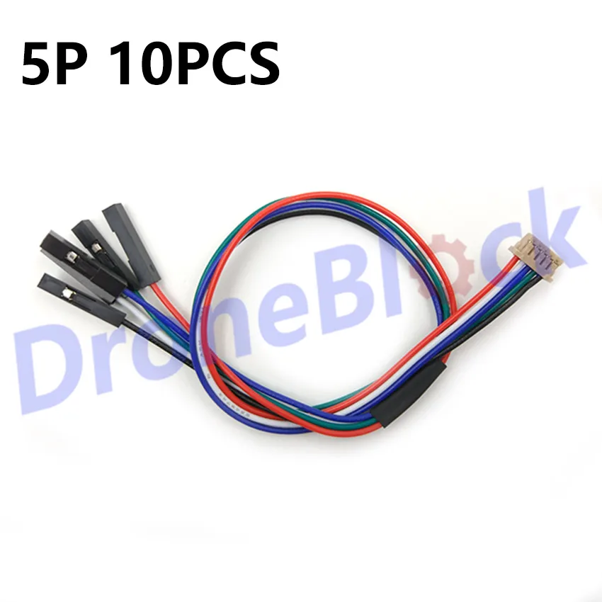 10PCS DF13 1.25mm Pitch Connectors Cable 200mm for Pixhawk Navio2 APM 2.5 2.6 2.8 Cable Wire RC