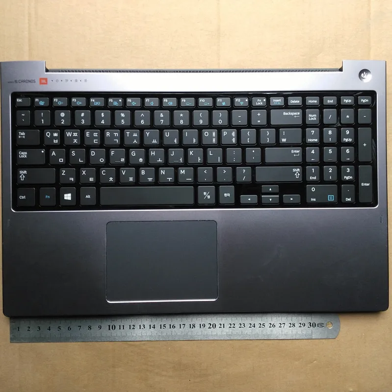 

korean layout new laptop keyboard with touchpad palmrest for samsung NP670Z5 NP670Z5E NP680Z5E 680Z5E BA75-04409B grey color