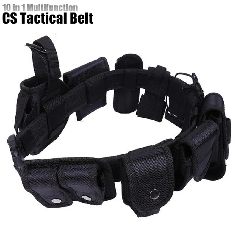 

10 in 1 set CS Tactical Waist Pack Military Nylon Belt Outdoor Multifunction Training Belt Top-end Strap ceintures Waistband