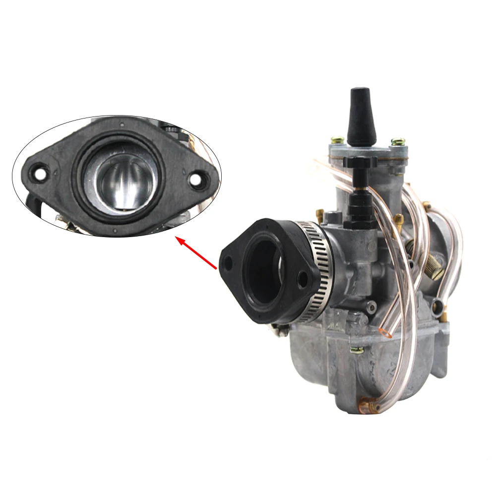 ZSDTRP Motorcycle Carburetor Adapter Inlet Intake Pipe Rubber Mat Fit on PWK 28/30mm 32/34mm Carburetor UTV ATV Pit Dirt Bike