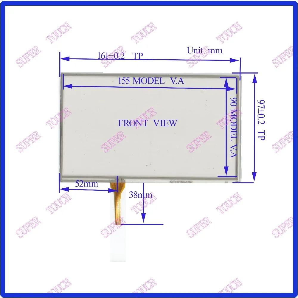 

ZhiYuSun ZCR-1455B compatible Touch Screen 7inch 162mm*97mm for GPS car the GLASS Quality assurance 162*97