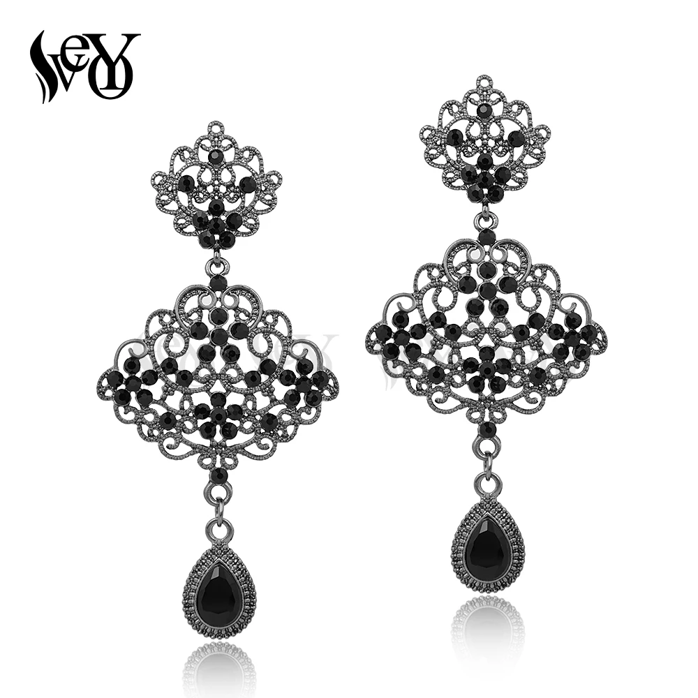 VEYO Full of Rhinestone Earrings for Woman Crystal Drop Earrings Chinese style Zinc Alloy Lead free nickel free