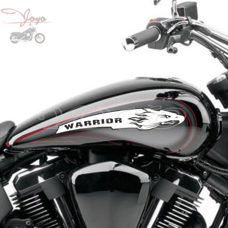 Custom Letters Decals Eagle Head Logo Sticker Gas Tank Stickers Vinyl Decal For Yamaha XV1700 XV-1700 Warrior