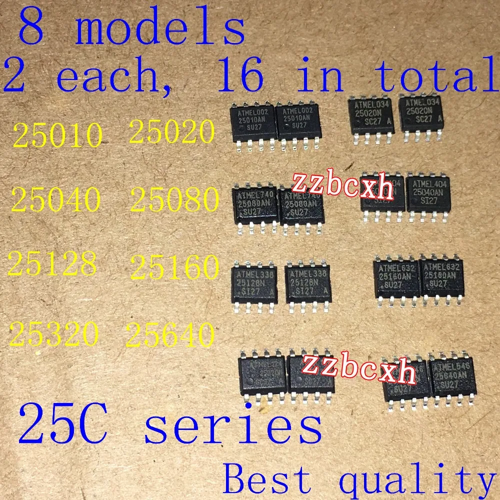 16PCS/LOT New 25010 25020 25040 25080 25160 25128 25320 25640 Eight kinds of the two SOP-8