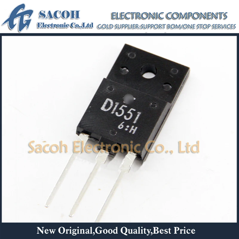 

Refurbished Original 10Pcs/Lot 2SD1551 OR 2SD1552 OR 2SD1553 OR 2SD1550 TO-3PF 5A 1500V Silicon NPN Power Transistors