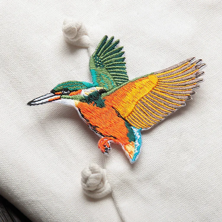 Patch Bird Embroidery Iron on Patches for Clothing Animal Applique DIY Hat Coat Dress Pants Accessories Cloth Sticker