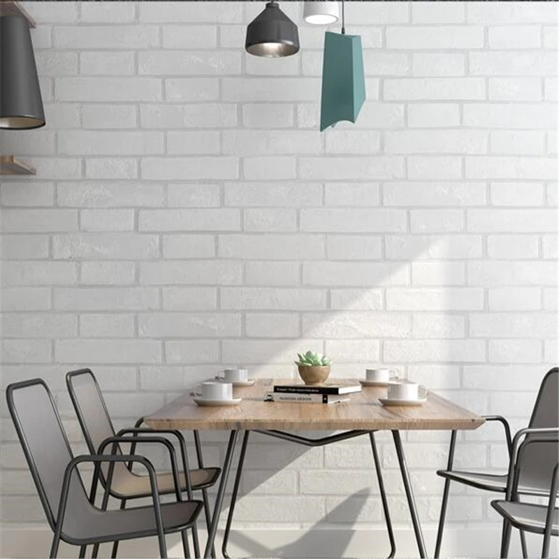 

wellyu new Retro nostalgic imitation brick pattern brick wallpaper bar restaurant hair salon barber clothing store wall paper