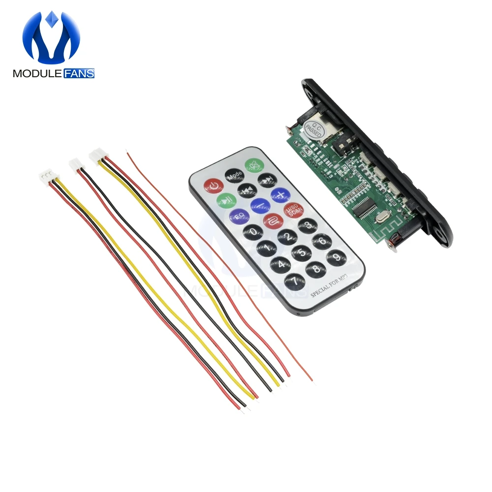 MP3 Sound Card Decoder Board Car Bluetooth 4.1 12V AUX Bluetooth Module MP3 Player With Remote Control USB FM Aux Radio for Car