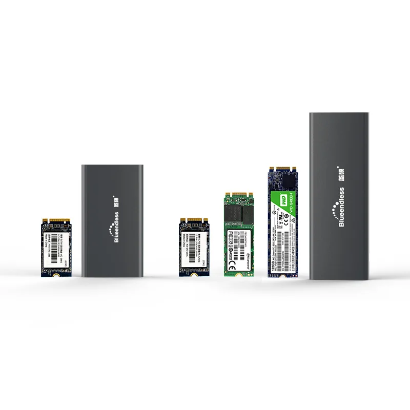 SSD Vỏ Loại C sang Type C Hỗ Trợ 2242/2260/2280/mSATA M.2 Ốp lưng NGFF B Key khe cắm SSD Nhôm Dành Cho Rắn Đĩa