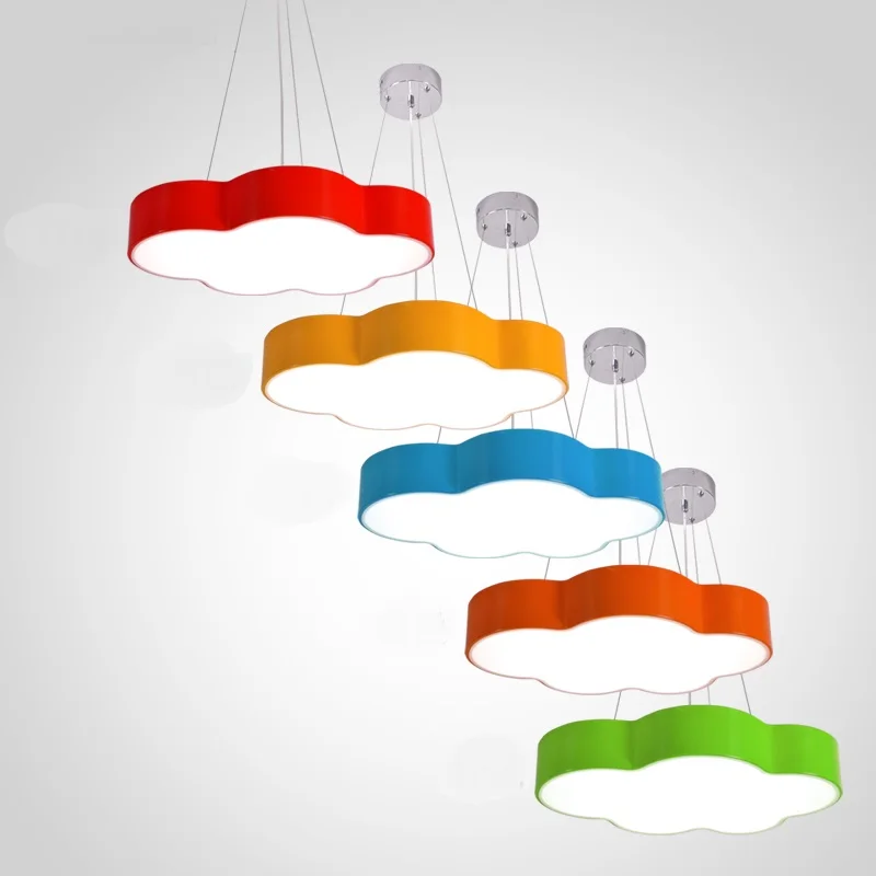 Children lamp color cloud chandelier simple modern led bedroom room lamp creative personality kindergarten playground lamp ET78