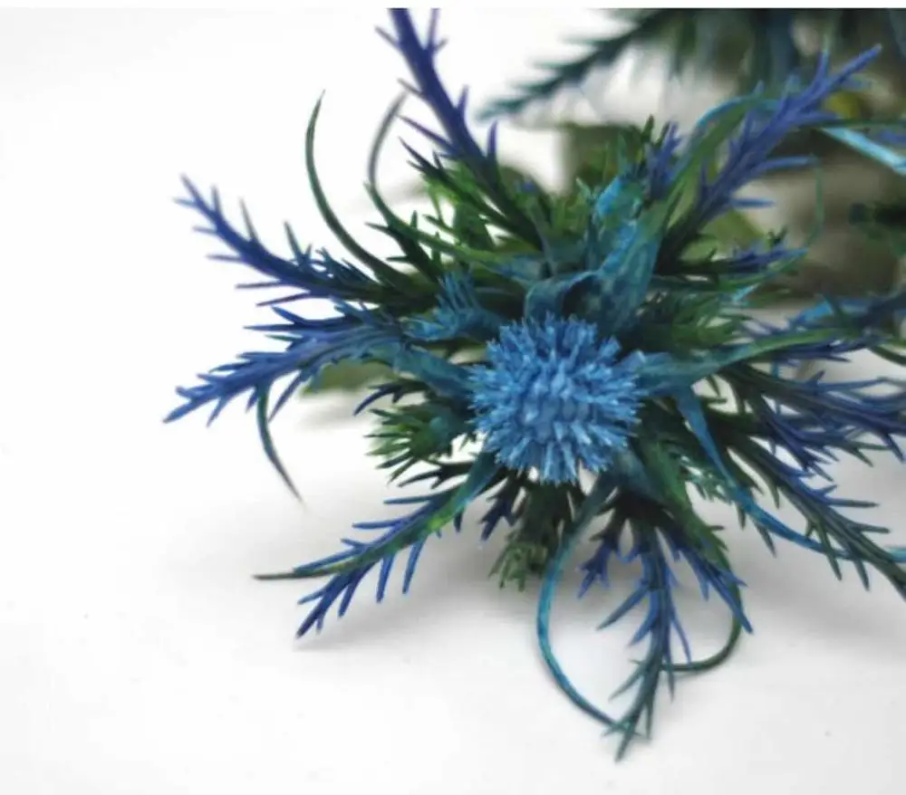 Artificial eryngiums blue eryngium wedding bouquet, centerpiece,home decor