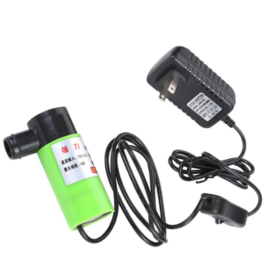 30W 12V Mini Submersible Water Pump Clean Pond Grooving Drilling Machine Improvement 12v Submersible Pump max lift 5/10/15m