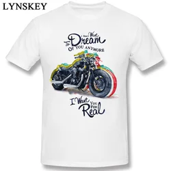 Cafe Racer T Shirt Men Faddish Design T-Shirt High Quality Tops 100% Cotton Tees Crew Neck Motorcycle Dream Clothes