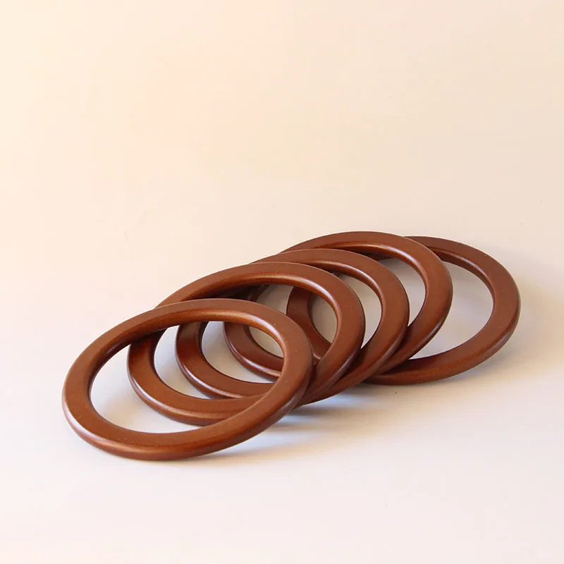 Outside Diameter 13CM Wooden Bag Handle DIY Handbag Accessories Round Wooden Handle O Bag Handles Replacement Parts Wholesale