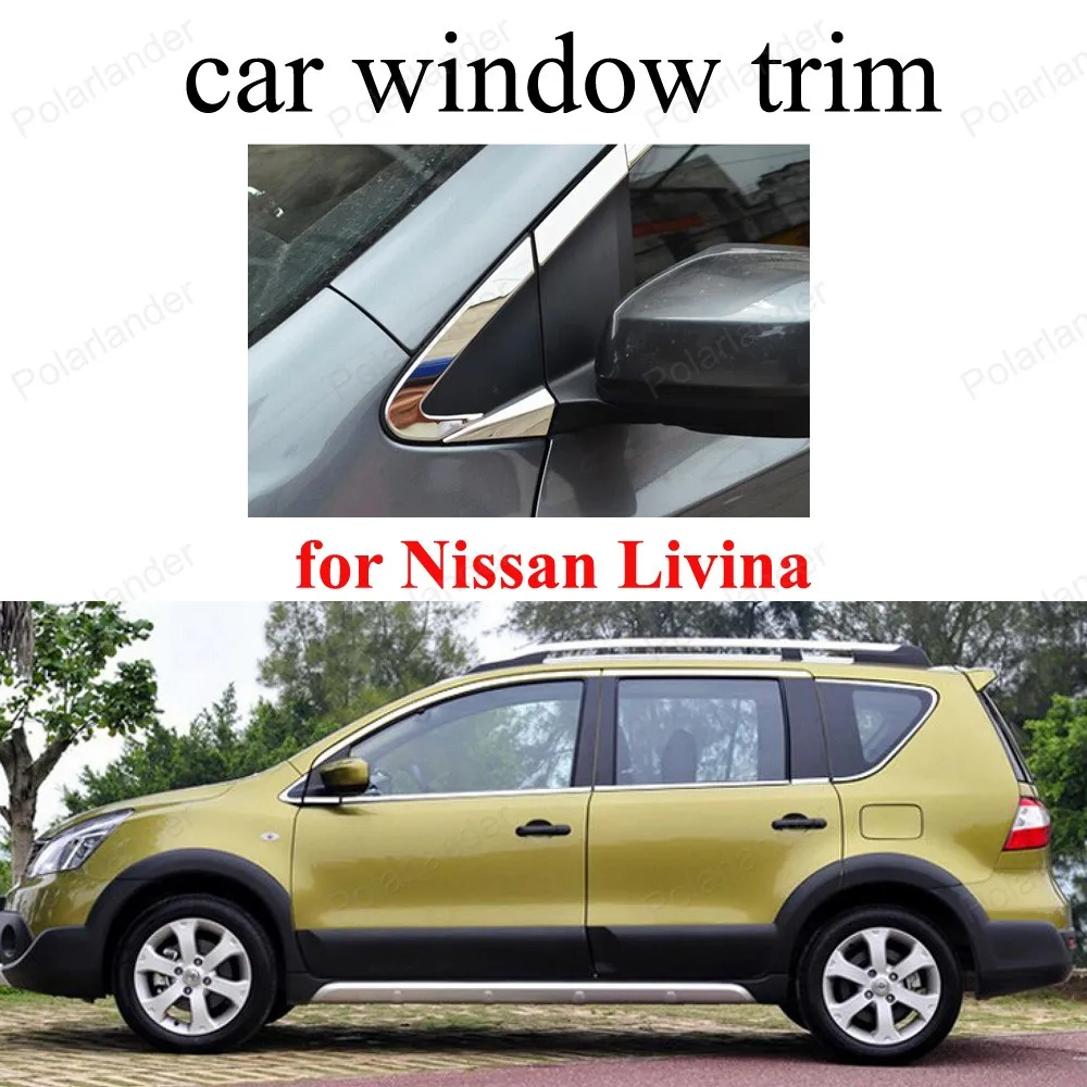 Exterior Car Accessoires For N-issan Livina Stainless Steel Window Trim Car Styling Decoration Strip