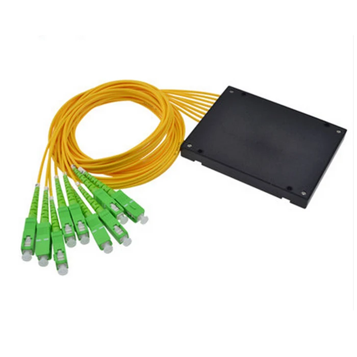 

Free Shipping 2.0mm 1x8 ABS Box Module Type SC/APC Connector Fiber Optical PLC Splitter