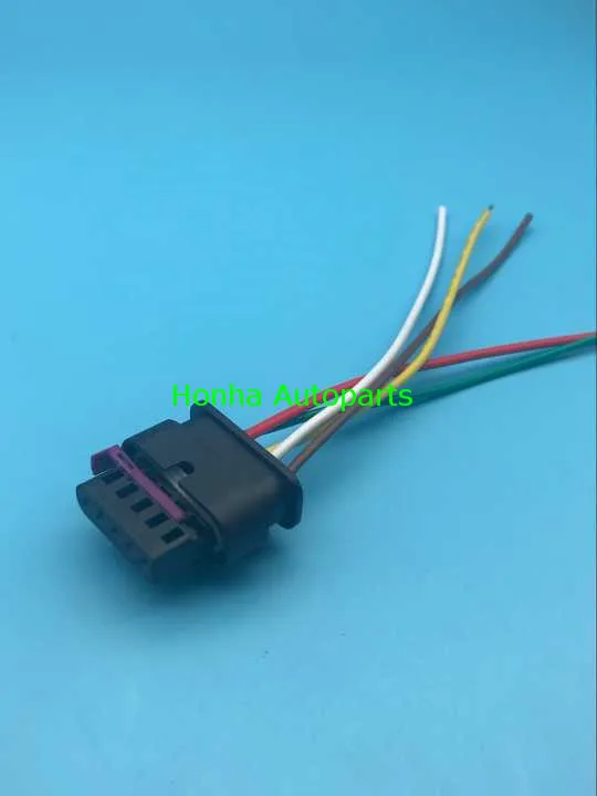 5 Pin/Way Nitrox Sensor Plug Mass Air Flow Sensor Meter MAF Connector Socket With Pigtail 4F0 973 705