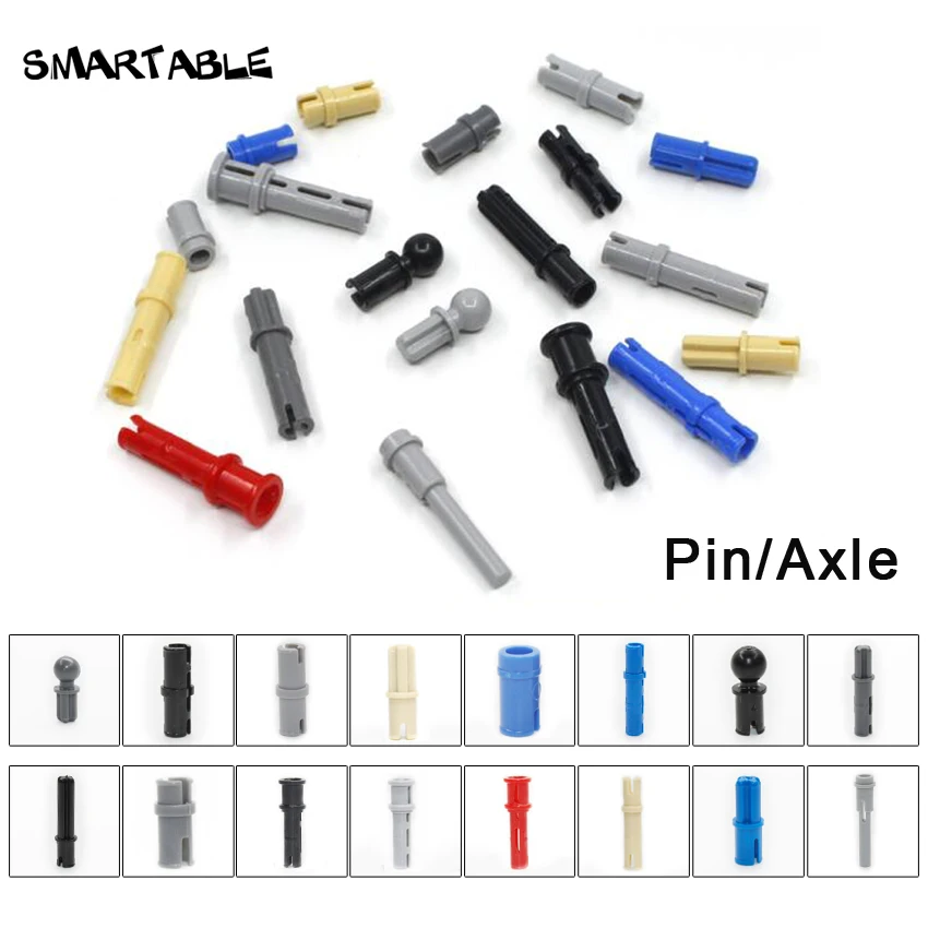 Smartable MOC Technical Pin/Axle Building Block Part Toys Set For Kids Creative Compatible All Brands 32054/32556/43093/61184