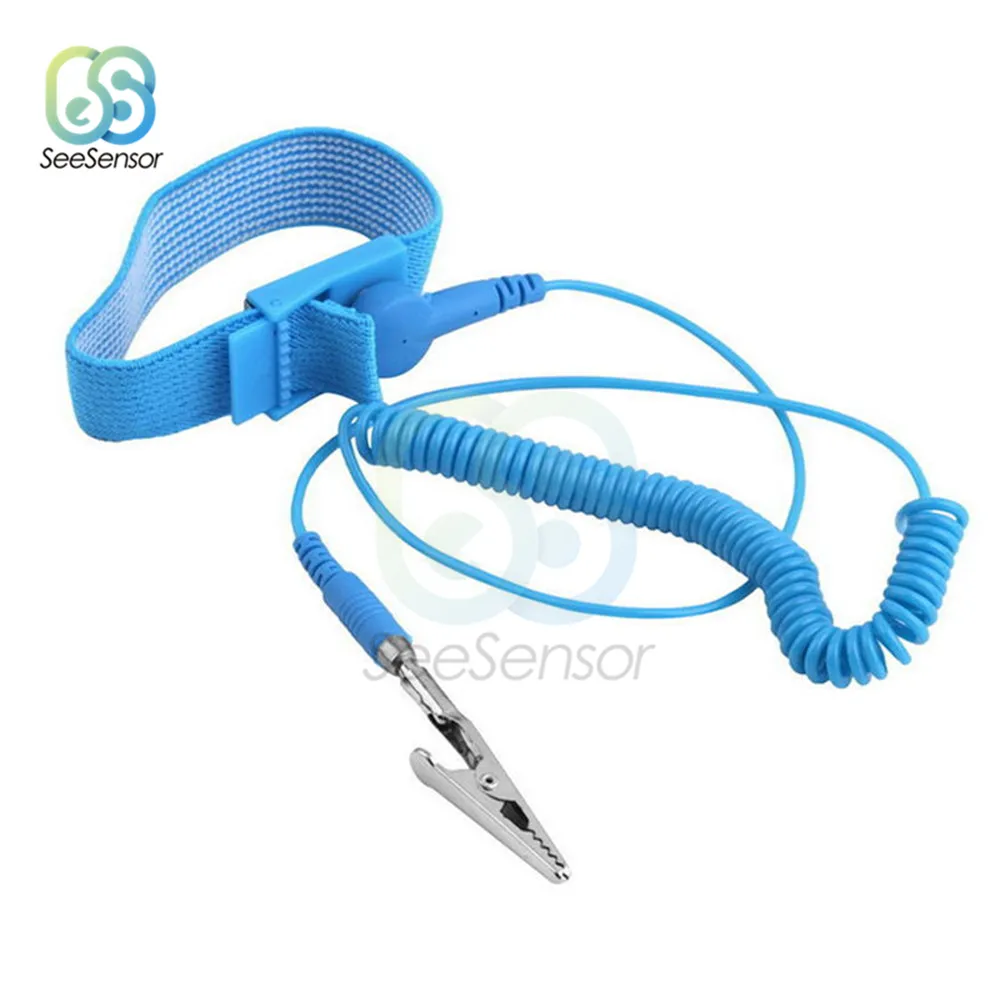 

Anti-Static ESD Wristband Discharge Cables Wrist Strap Band Grounding Prevent Static Shock Cordless Wireless Clip Antistatic