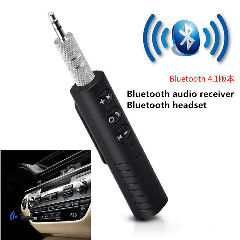 Universal 3.5มม.Bluetooth ชุดอุปกรณ์แฮนด์ฟรีเครื่องรับสัญญาณเสียงอะแดปเตอร์ AUX สำหรับลำโพงหูฟังรถสเตอริโอ