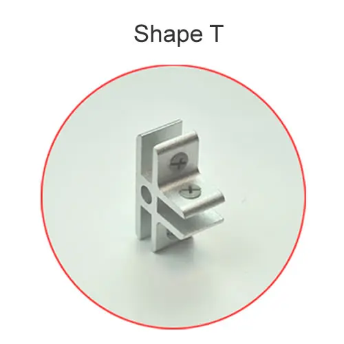 Clips de escaparate de vidrio/acrílico/conector, para vidrio/acrílico de 8mm, sin perforación, puede montar estuches de exposición usted mismo, Hardware