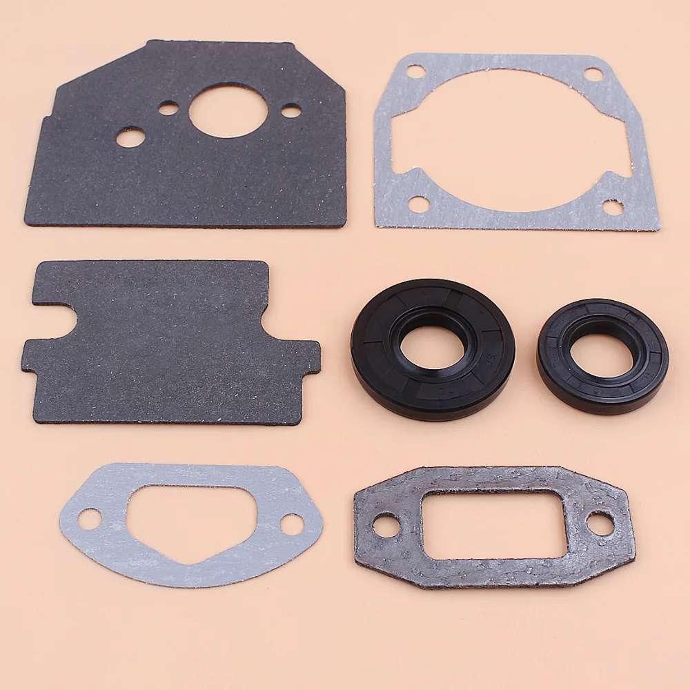 Cylinder Carburetor Intake Gasket Oil Seal Kit For Chinese 4500 5200 5800 45CC 52CC 58CC Chainsaw Gasket Replacement Set