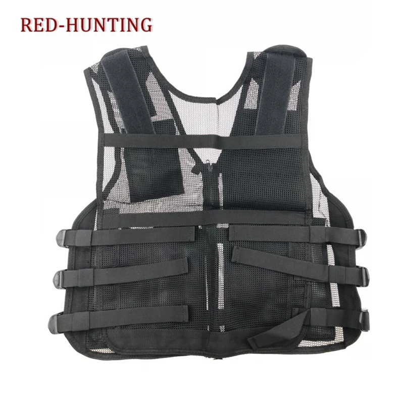 New Army Mesh Vests Tactical CS Combat Vest Mens Hunting Outdoor Black Training Military Vest