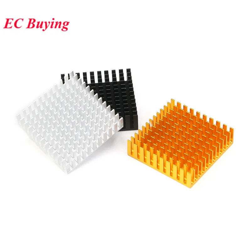 Heatsink 40*40*11mm Radiator Cooler Radiator Aluminum 40x40x10mm Gold Black Silver Heat Sink Metal Slotting For Cooling image 3