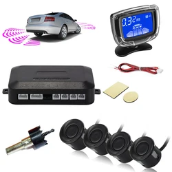 YASOKRO Car Parking Sensor Dual CPU LCD Display with switch 12V Auto Reverse Backup Sensor Parking Radar Monitor Detector System