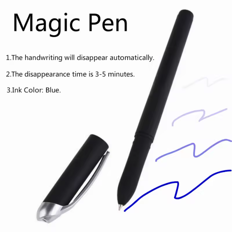 עט קסמים מצחיק עם דיו בלתי נראה, עט בד מוחק, עט בד נעלם, עט דיו נעלם, עט דיו נעלם, צעצועי קסם