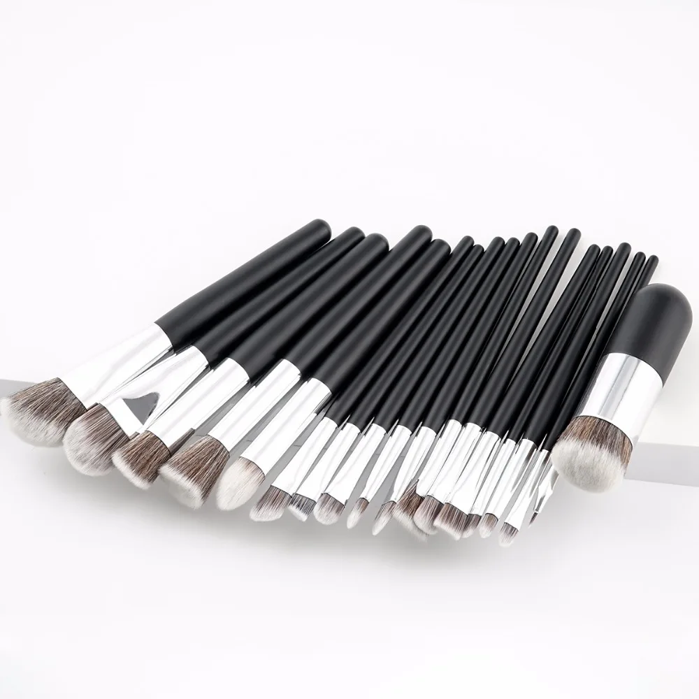 New Eye shadow Foundation Eyebrow Lip Brush Makeup brush 18pcs Large Concealer Kabuki Eyeliner Bursh Kwasten Flat Head Blending