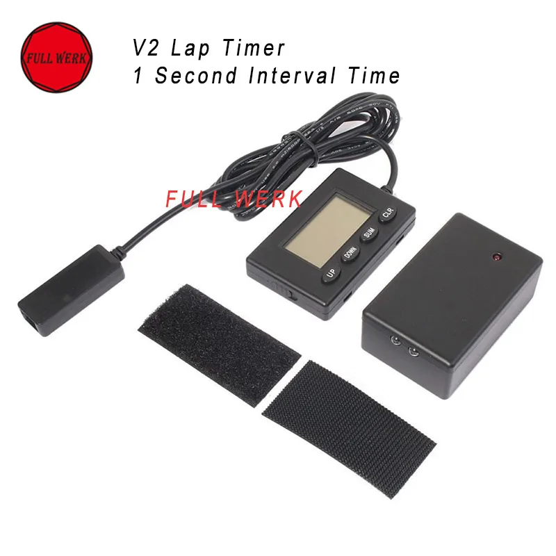 1 Set V2 Plastic Motorcycle Lap Timer Outdoor Motor Racing Track Infrared Ultrared Tool Device Lap Time 1 Second Interval Time