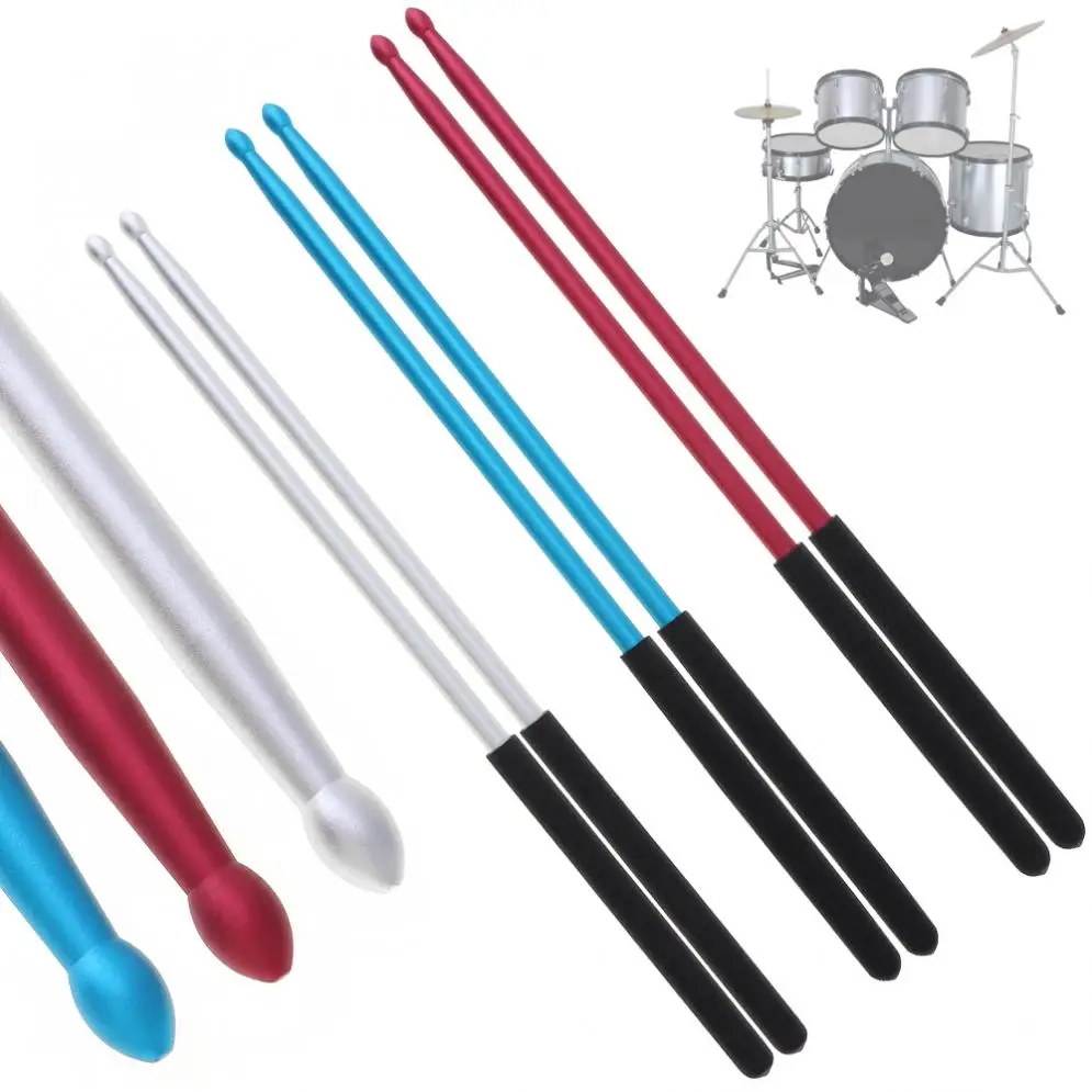 2Pcs 5A Aluminium Alloy Drum Sticks for Jazz Drum and Dumb Drum Pad Practicing Strength Endurance Exercises