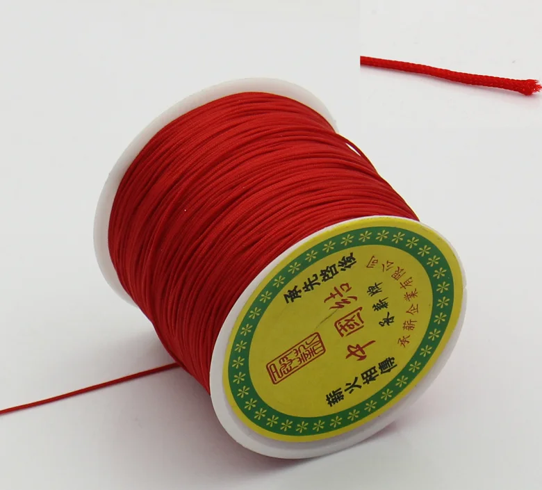 DoreenBeads Terylene Cord Chinesischen Knoten Rot 1mm Durchmesser, 1 Rolle (90M/Roll) (B22527), yiwu