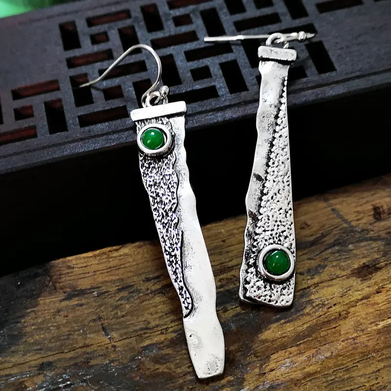 YWOSPX Vintage Big Stone Dangle Earrings for Women Jewelry Engagement Party Drop Earrings Gifts Y40 image 3