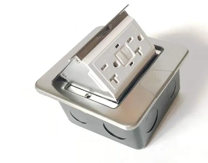 

Fast ship from US Ultra Thin Floor Mounted 120V 20A Dual GFCI Receptacle With Shutter From Factory 2US Power pop up type ground